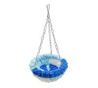 SZLIFE Nid D'Oiseau Lit Nid Suspendu Hiver Accessoire Cage Oiseau Hamac Fil Souple et Fer Résistant Convient à Petits Oiseaux Perruches Conures Décoration Ma, Bleu