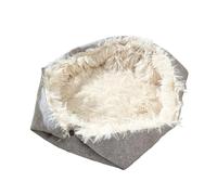 SZLIFE Panier pour Chien et Chat, avec Coussin épais, Abri D'intérieur pour Animaux de Compagnie, Compact et Douillet, Peluche, L