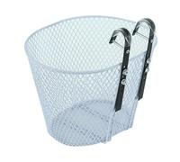 SZLIFE Panier Vélo Avant Panier Guidon Panier Métal Panier Pliable Crochet Ajustable Structure Résistante Installation Facile Adapté au Transport Enfants, Blanc