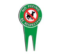 SZLIFE Panneau d'interdiction de Faire Pipi pour Chien, Avis d'uriner avec Piquet de Jardin, Avertissement d'herbe, Ornement en Bois, Panneau «