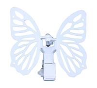 SZLIFE Papillon mécanique électrique à battement d'ailes, gadget pour loisirs créatifs, accessoire de scène, décoration dynamique pour bureau, ornement, Blanc