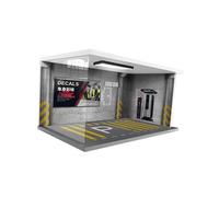 SZLIFE Parking Lot Vitrine Modèle Garage Scène Maquette Diorama Collection Simulation Fabriquée En PVC et Acrylique Adaptée à Collectionneurs Bureau Maison C, gris