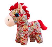 SZLIFE Peluche Cheval, Statue Animale, Cadeau Doux pour le Printemps, Anniversaire, Accessoire Photo Câlin, Figurine en Peluche, Sculpture pour Hôtel, Style A 20 Cm