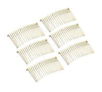 SZLIFE Pinces à Cheveux En Métal Vierge, 6x6 Pièces, Peigne Latéral, 20 Dents, Accessoires pour Cheveux, Or, 6 pièces