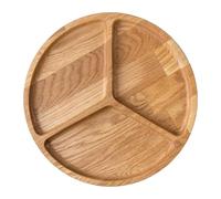 SZLIFE Plateau Bois, Plateau de Service en Bois, Plateau Repas Decoratif Divisé avec 3 Compartiments Assiette à Apéritif de Ferme pour Fruits, Légumes, Bonbons