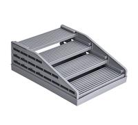 SZLIFE Rampe à litière pour Chat à 4 marches, marchepied pour bac à litière, Double Couche pour bac à litière, Gris