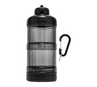 SZLIFE Récipient de pour Poudre Protéinée Boîte Compacte avec Mousqueton Double Capacité pour Aliments et Suppléments Adapté Aux Besoins Des Sportifs, Noir