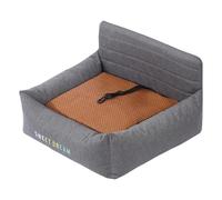 SZLIFE Siège Auto pour Chien Lit de Siège Rehausseur et Panier pour Animaux avec Coussin Réversible Été Hiver pour Un Confort Optimal Approprié pour T, Gris