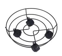 SZLIFE Support de Plante avec roulettes Métal Fer Forgé Roue Pivotante Plateau Tournant Résistant à La Rouille Convient à Déplacement Intérieur Extérieur, 30CM