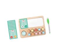 SZLIFE Tableau d'apprentissage de L'Alphabet Planche Éducative Bois Jeu de Compter Lettres Cartes Double Face Pratique Numérique pour Développement Précoce C, Nombre