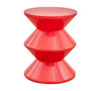 SZLIFE Tabouret de canapé, Table d'appoint, Tabouret d'appoint en Forme de sablier, Table de Chevet ottomane, Petite de Nuit pour la décoration de la, Rouge, 3 Niveaux
