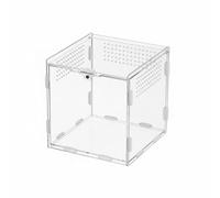 SZLIFE Terrarium Acrylique Petite Faune Maison Insectes Boîte Observation Transparent Sécurité Optimal Adapté à l'Élevage Décoration de Bureau, 15x15x15cm, Carré