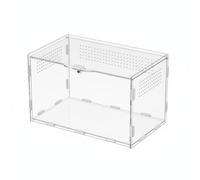 SZLIFE Terrarium Acrylique Petite Faune Maison Insectes Boîte Observation Transparent Sécurité Optimal Adapté à l'Élevage Décoration de Bureau, 25x15x15cm, Horizontal L
