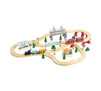 SZLIFE Train électrique Miniature, Coffret Train, Cadeau d'anniversaire créatif et Facile à Assembler, avec Wagons, pour Enfants (garçons et Filles), 72 Pièces