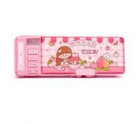 SZLIFE Trousse à Crayons Enfant Double Face, Style to 3 | Mécanisme verrouillage, Trousse tableau blanc, Préparation s leçons, Pour filles et garçons