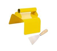 SZLIFE Truelle de Bordure paysagère, Outil de Bordure en béton, Outil de maçonnerie, réparation de mortier de maçon avec à Mastic, truelle de, Bord Droit Jaune