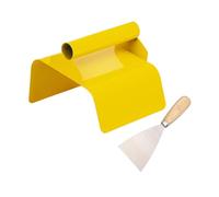 SZLIFE Truelle de Bordure paysagère, Outil de Bordure en béton, Outil de maçonnerie, réparation de mortier de maçon avec à Mastic, truelle de, Bord Biseauté Jaune