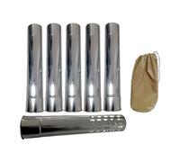 SZLIFE Tubes de cheminée droits anti-brûlure de 7 cm, rallonge pour poêle de camping, brûleur de chauffage d'hiver pour poêle à bois.