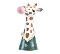 SZLIFE Vase créatif en résine représentant Une Girafe soufflant des Bulles, décoration d'intérieur, Vase à Fleurs séchées, Visage d'animal