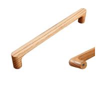 SZLXJMFL 2 Poignées de Meuble en Bois, Le peint Chêne Massif Poignées pour Home décoration Longueur: 33/144/208mm Poignéee Incurvé Pièces Poignée Meuble Avec Vis 208mm/8.2in