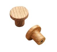 SZLXJMFL 2 Poignées de Meuble en Bois, Le peint Chêne Massif, Poignées pour Home décoration Longueur: 33/144/208 mm Poignéee Incurvé Pièces Poignée Meuble Avec Vis-33mm/1.3in