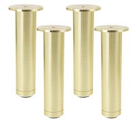 SZLXJMFL Doré Lot de 4 Pied Table Haute Reglable Pied de Meuble Pied Ronds pour Meuble Commode Pied Table Console, Aluminum Alloy, brossé, 8-25cm Pieds de Table Basse Vis Inclus-18cm/7