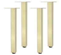 SZLXJMFL Or, Lot de 4 Pieds de Canapé Pied de Table Ronds Réglable, Aluminum Alloy 6-60cm Socles Pieds Meuble Cuisine TV Commode Pieds pour Meuble de Salle de Bain Vis Inclus-45cm/17.7"