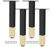 SZLXJMFL Pied de Table Camping Car, 4 Pièces Pied de Table Reglable Pieds de Table Haute Pieds Meuble Aluminum Alloy | Anodisé Hauteur: 6-40cm Tables à Manger Commodes Casier Bricolage 30cm/11.8"