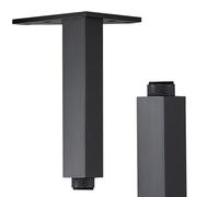 SZLXJMFL Pied de Table Exterieur, 4 Pièces Pied de Table Reglable Noir Pieds de Table Metal Aluminum Alloy | Laqué Pattes Chaise Hauteur: 6-40cm Tables à Manger Commodes Casier Bricolage 25cm/9.8"