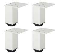 SZLXJMFL Pied Meuble Argent 12cm, 4 Pièces Pied réglable Meuble sdb Pieds de Table a Manger Metal Pieds d'armoire Aluminum Alloy | Anodisé Hauteur: 3-40cm Casier Tabourets Réfrigérateur 12cm/4.7"