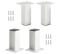 SZLXJMFL Pied Meuble Cuisine, 4 Pièces Pieds d'armoire de Meubles Pied Table Basse Metal Pieds de Table Aluminum Alloy | Anodisé Pattes Armoire Hauteur: 3-40cm Casier Tabourets Réfrigérateur 3cm/1.2"