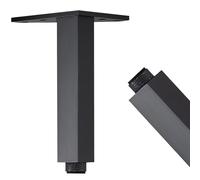 SZLXJMFL Pied Meuble Noir 12cm, 4 Pièces Pied réglable Meuble sdb Pieds de Table a Manger Metal Pieds d'armoire Aluminum Alloy | Laqué Hauteur: 6-40cm Casier Tabourets Réfrigérateur 12cm/4.7"