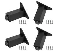 SZLXJMFL Pied Meuble Noir 12cm, 4 Pièces Pied réglable Meuble sdb Pieds de Table a Manger Metal Pieds d'armoire Aluminum Alloy | Anodisé Hauteur: 6-40cm Casier Tabourets Réfrigérateur 12cm/4.7"