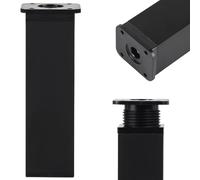 SZLXJMFL Pied Meuble Noir Metal, 4 Pièces Pied Meuble reglable 35 cm Pieds Table Basse Aluminum Alloy | Anodisé Pattes Armoire Hauteur: 3-40cm Casier Tabourets Réfrigérateur 35cm/13.8"