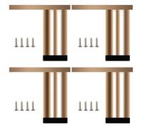 SZLXJMFL Pied Meuble Or 12cm, 4 Pièces Pied réglable Meuble sdb Pieds de Table a Manger Metal Pieds d'armoire Aluminum Alloy | Anodisé Hauteur: 6-40cm Casier Tabourets Réfrigérateur 12cm/4.7"