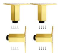 SZLXJMFL Pied Meuble Or 12cm, 4 Pièces Pied réglable Meuble sdb Pieds de Table a Manger Metal Pieds d'armoire Aluminum Alloy | Anodisé Hauteur: 6-40cm Casier Tabourets Réfrigérateur 12cm/4.7"