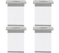 SZLXJMFL Pied Meuble reglable, 4 Pièces Pied Meuble Cuisine Pieds de Rechange Metal Blanc Pieds d'armoire Aluminum Alloy | Laqué Pattes Armoire Hauteur: 6-40cm Casier Tabourets Réfrigérateur 8cm/3.1"