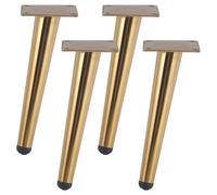 SZLXJMFL Pied pour Meuble TV, Lot de 4 Pattes pour Table Or Pattes pour Canapé Rechange Pied de Chaise Acier Inoxydable | Finition en Peinte Pieds Armoire Hauteur: 10-20cm Bricolage 20cm/7.9"