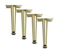 SZLXJMFL Pied Table Basse, Lot de 4 Pattes pour Placard Doré Brossé Pattes pour Meuble Réglable Pieds de Fauteuils Fer | Anodisé Pied Cuisine Hauteur Optionnelle: 10.5-72.5cm Pied Cabinet 20.5cm/8.1"