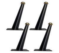 SZLXJMFL Pied Table Basse, Lot de 4 Pattes pour Placard Noir Pattes pour Meuble Réglable Pieds de Fauteuils Fer | Anodisé Pied Cuisine Hauteur Optionnelle: 10.5-72.5cm Pied Cabinet 20.5cm/8.1"