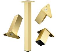 SZLXJMFL Pied Table Haute, Lot de 4 Pattes pour Placard Doré Pattes de Meuble Réglable Pieds de Fauteuils Aluminum Alloy | Anodisé Pied Cuisine Hauteur Optionnelle: 6-40cm Patte Commode 30cm/11.8"