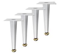 SZLXJMFL Pied Table Reglable, Lot de 4 Pattes pour Placard Blanc Pattes de Meuble Fuselés Pieds de Fauteuils Fer | Anodisé Pied Cuisine Hauteur Optionnelle: 10.5-72.5cm 30.5cm/12"
