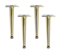 SZLXJMFL Pied Table Reglable, Lot de 4 Pattes pour Placard Doré Pattes de Meuble Fuselés Pieds de Fauteuils Fer | Anodisé Pied Cuisine Hauteur Optionnelle: 10.5-72.5cm 30.5cm/12"
