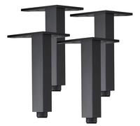 SZLXJMFL Pieds Canapé Épais, Lot de 4 Pieds Meuble Noir Mat Pied de Cuisine Pied Wardrobe Aluminum Alloy | Laqué Patte Armoire Hauteur: 6-30cm Commode Ameublement Tabourets Causeuse Bureau 18cm/7"