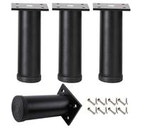 SZLXJMFL Pieds de Canapé 20 cm, Lot de 4 Pied canapé reglable Pied de Cuisine Rond Aluminum Alloy | Anodisé Patte Armoire Hauteur: 6-40cm Commode Ameublement Tabourets Réfrigérateur 20cm/7.9"