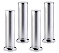 SZLXJMFL Pieds de Canapé Design, Lot de 4 Pieds Meuble Argent Pieds Table Basse Aluminum Alloy | Anodisé Patte Armoire Hauteur: 6-40cm Table De Nuit Réfrigérateur Casier Tiroirs Tabourets 25cm/9.8"