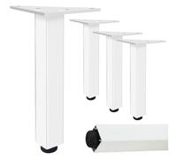 SZLXJMFL Pieds de Canapé Design, Lot de 4 Pieds Meuble Blanc Pieds Table Basse Aluminum Alloy | Anodisé Patte Armoire Hauteur: 6-40cm Table De Nuit Réfrigérateur Casier Tiroirs Tabourets 25cm/9.8"