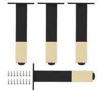 SZLXJMFL Pieds de Canapé Design, Lot de 4 Pieds Meuble Noir Or Pieds Table Basse Aluminum Alloy | Anodisé Patte Armoire Hauteur: 6-60cm Table De Nuit Réfrigérateur Casier Tiroirs Tabourets 25cm/9.8"