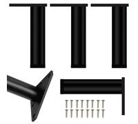 SZLXJMFL Pieds de Canapé Design, Lot de 4 Pieds Meuble Noir Pieds Table Basse Aluminum Alloy | Anodisé Patte Armoire Hauteur: 6-40cm Table De Nuit Réfrigérateur Casier Tiroirs Tabourets 25cm/9.8"