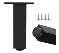 SZLXJMFL Pieds de Canapé Design, Lot de 4 Pieds Meuble Noir Pieds Table Basse Aluminum Alloy | Anodisé Patte Armoire Hauteur: 6-60cm Table De Nuit Réfrigérateur Casier Tiroirs Tabourets 25cm/9.8"